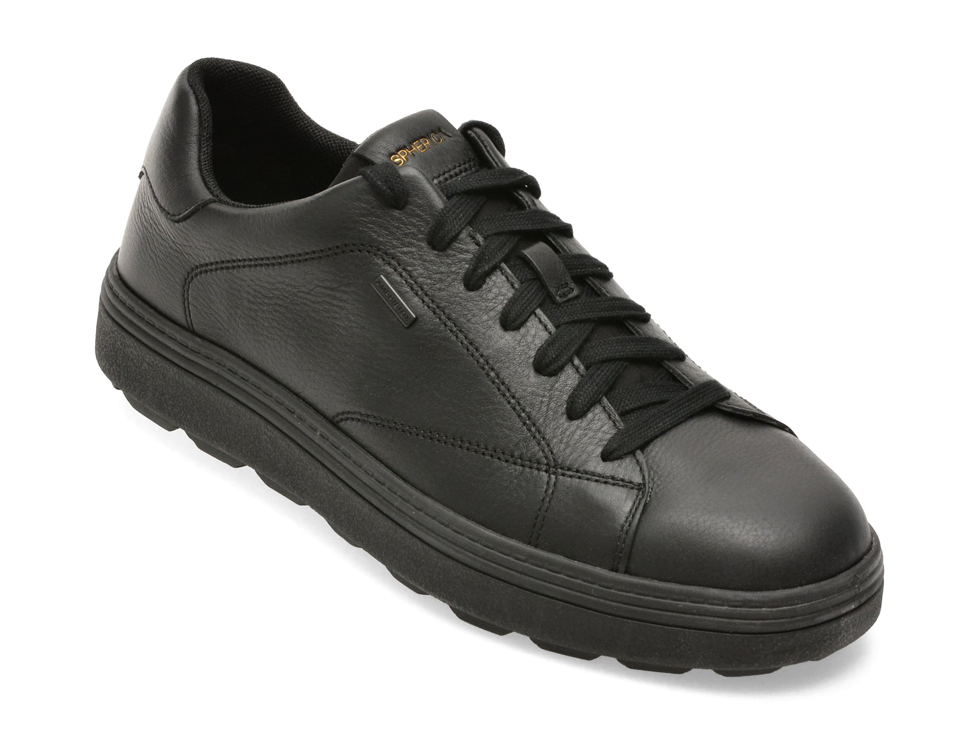 Pantofi sport GEOX negri, U56LUC, din piele naturala